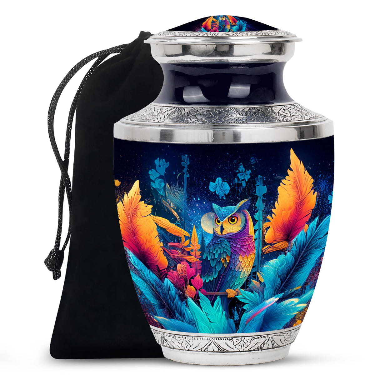 Artistic Night Owl Urn - Cremation Urn For Human Ashes