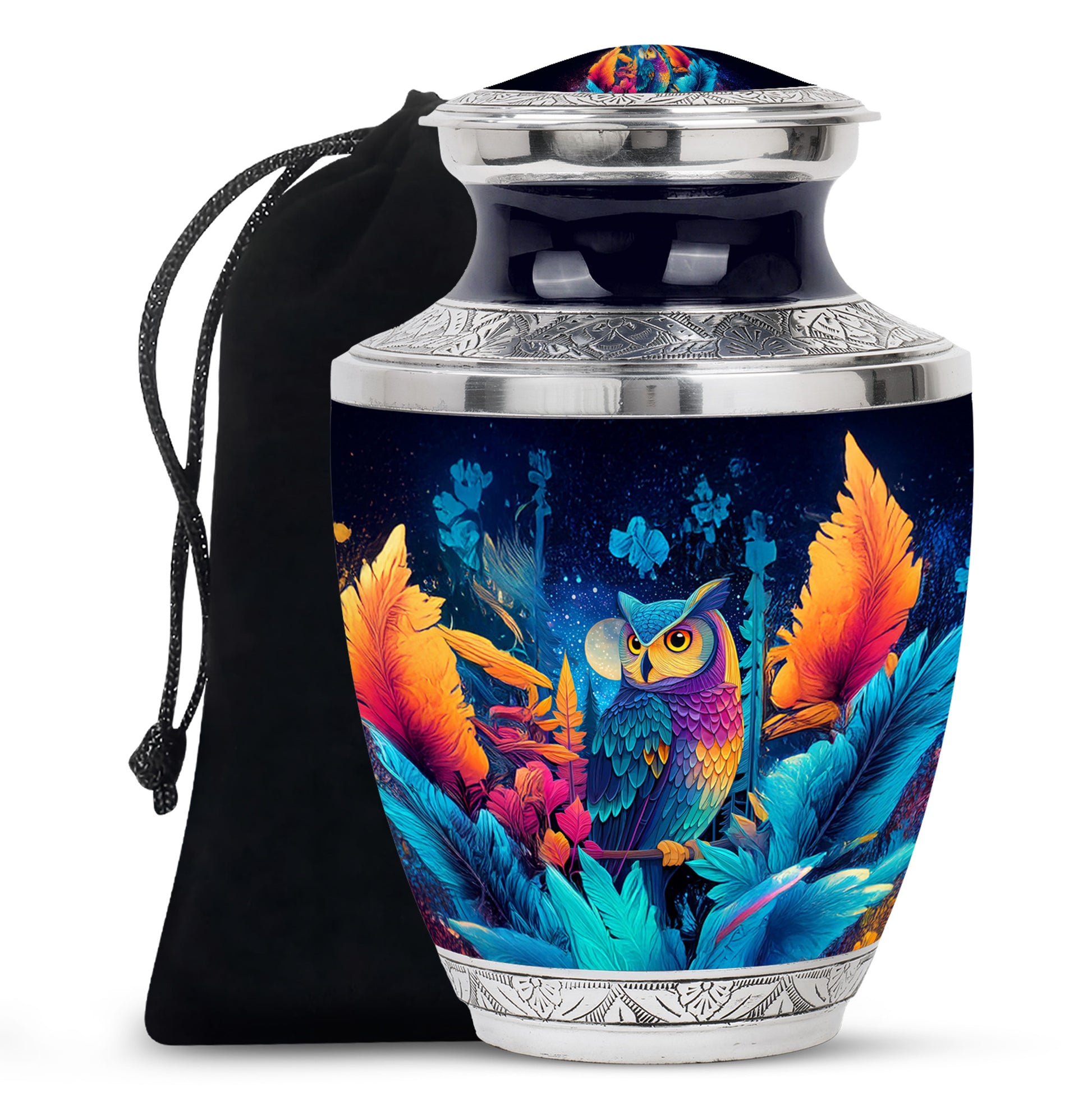Artistic Night Owl Urn - Cremation Urn For Human Ashes