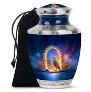 Peaceful Owl Funeral Urn - Glowing Memorial Urn For Adult Ashes