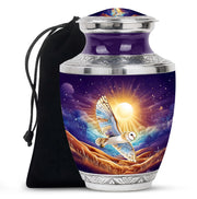 Artistic Owl Cremation Urn - Sunset Memorial Urn For Burial