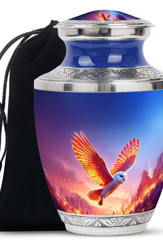 Flying Owl Cremation Urn - Cremation Urn For Human Ashes