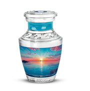 Regal Beach Memorial Cremation Urns - Teal 10-inch, 200 cu in - Yatskia