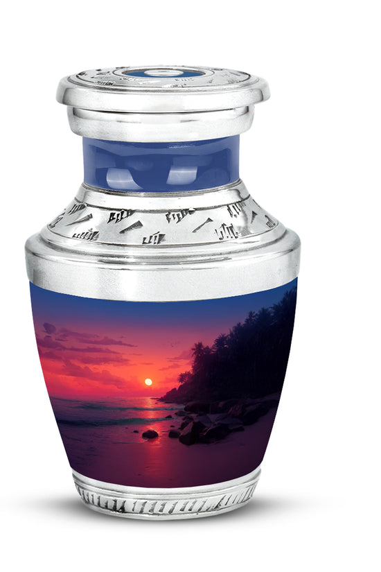 Pink Treasured Beach Cremation Urns for Human Ashes - 10-inch, 200 cu in - Yatskia