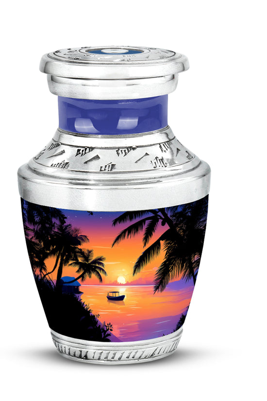 Pink Beach Haven Cremation Urns for Human Ashes - 10-inch, 200 cu in - Yatskia