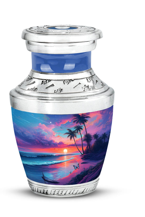 Blessed Beach Cremation Urns for Human Ashes - Blue 10-inch - Yatskia