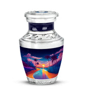 Remarkable Beach Memorial Cremation Urns - Blue 10-inch, 200 cu in - Yatskia
