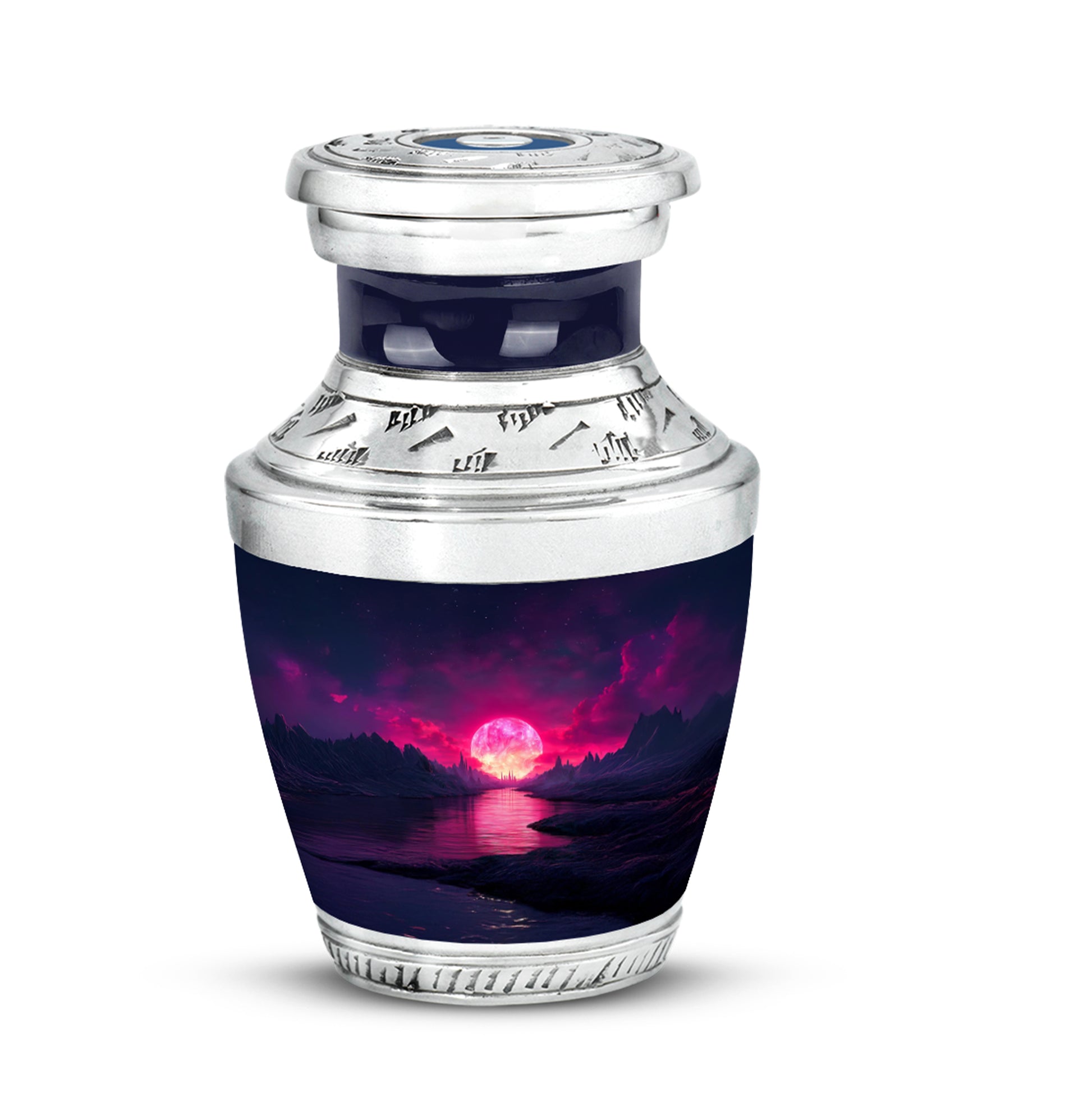 Blue Venerable Beach Cremation Urns for Human Ashes - 10-inch, 200 cu in - Yatskia