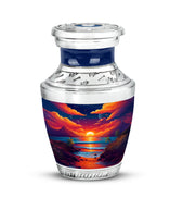 Blue Beach Homage Cremation Urns for Human Ashes - 10-inch, 200 cu in - Yatskia