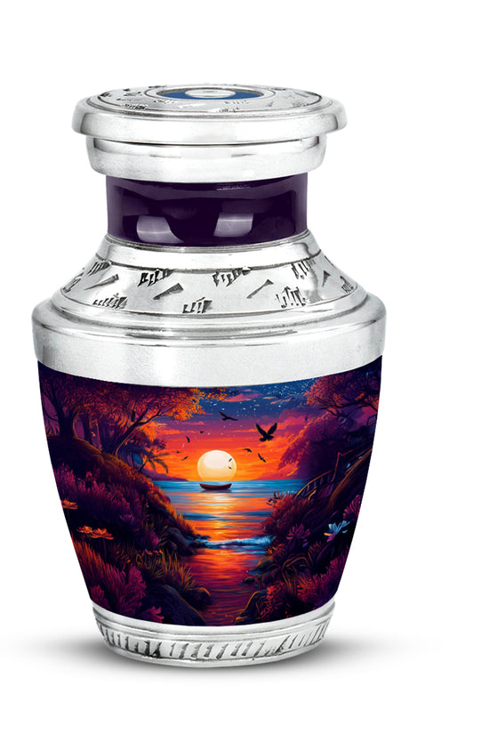 Regal Beach Memorial Cremation Urns - Blue 10-inch, 200 cu in - Yatskia