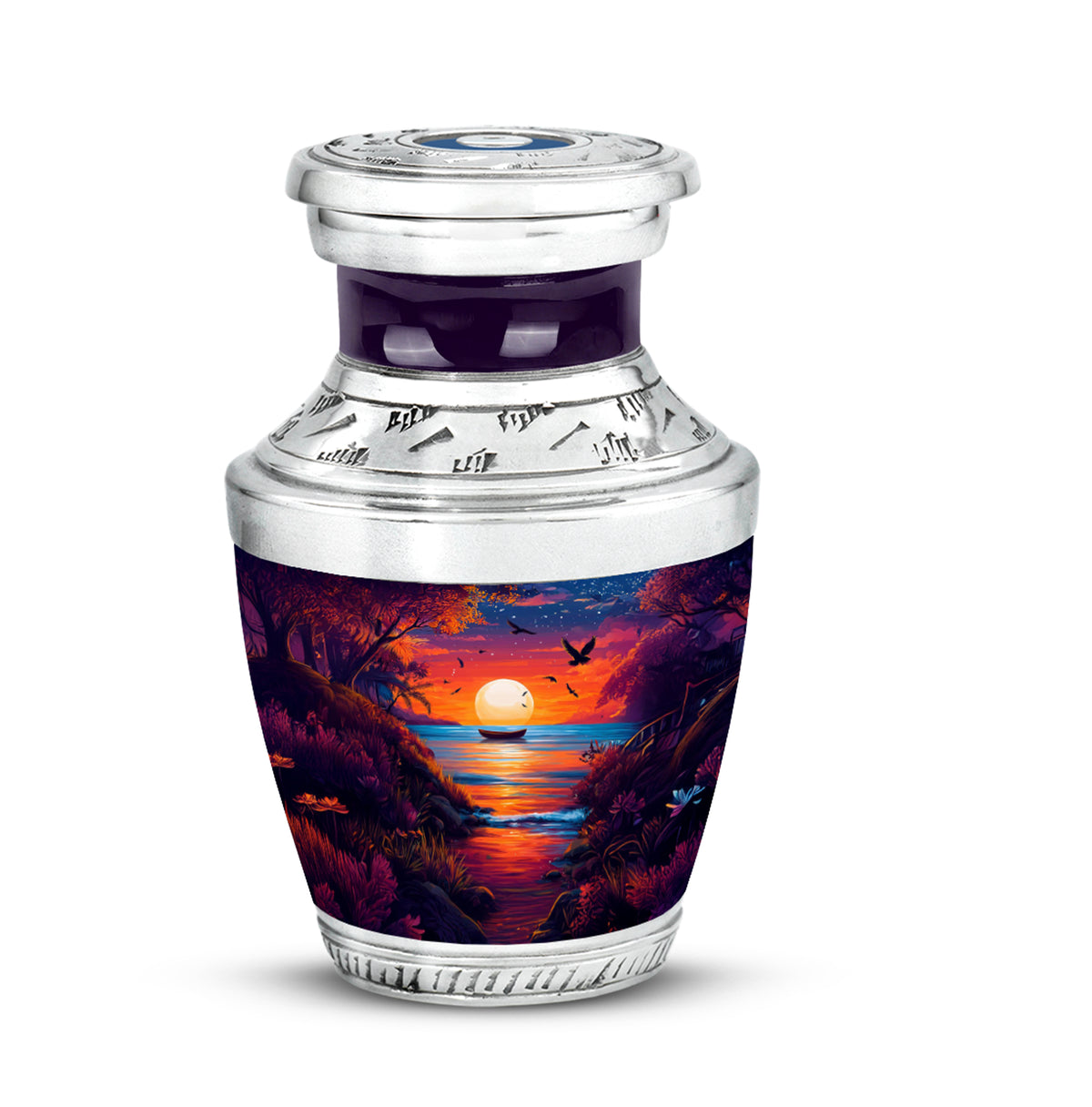 Regal Beach Memorial Cremation Urns - Blue 10-inch, 200 cu in - Yatskia