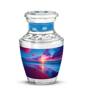 Personalized Beach Cremation Urns - Soothing Blue 10-inch, 200 cu in - Yatskia
