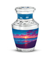 Personalized Blue Beach Cremation Urns for Ashes - Enchanting 10-inch - Yatskia