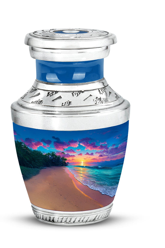 Blessed Beach Cremation Urns for Human Ashes - Blue 10-inch - Yatskia