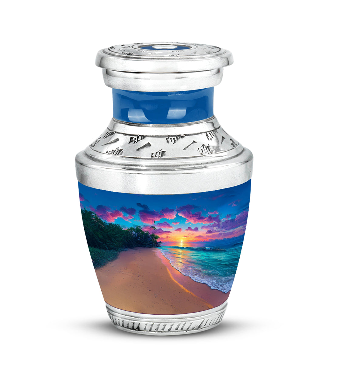 Blessed Beach Cremation Urns for Human Ashes - Blue 10-inch - Yatskia