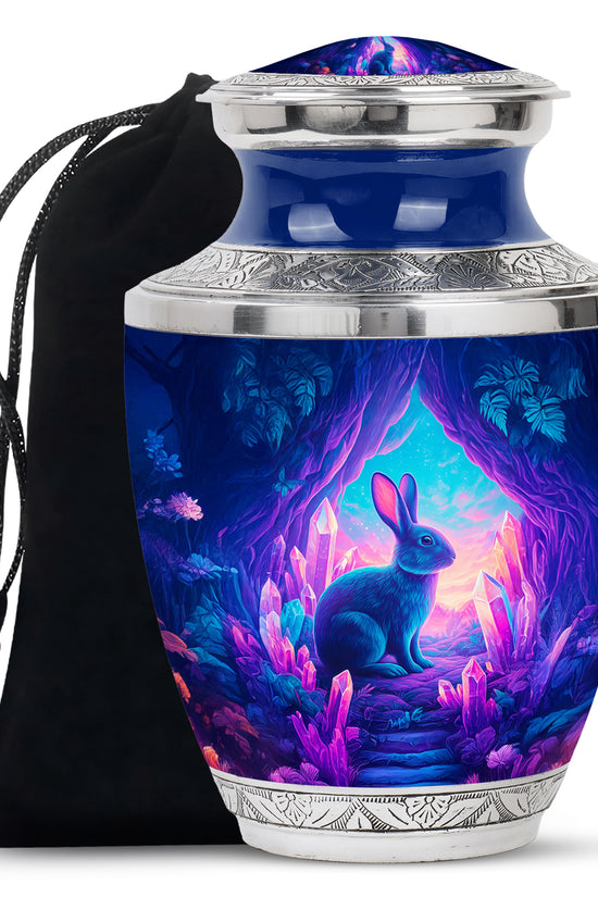 Mystic Rabbit Funeral Urn - Fantasy Crystal Cremation Urn For Burial