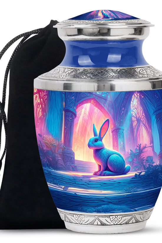 Dreamy Fantasy Rabbit Funeral Urn - Glowing Hall Cremation Urn For Loved Ones