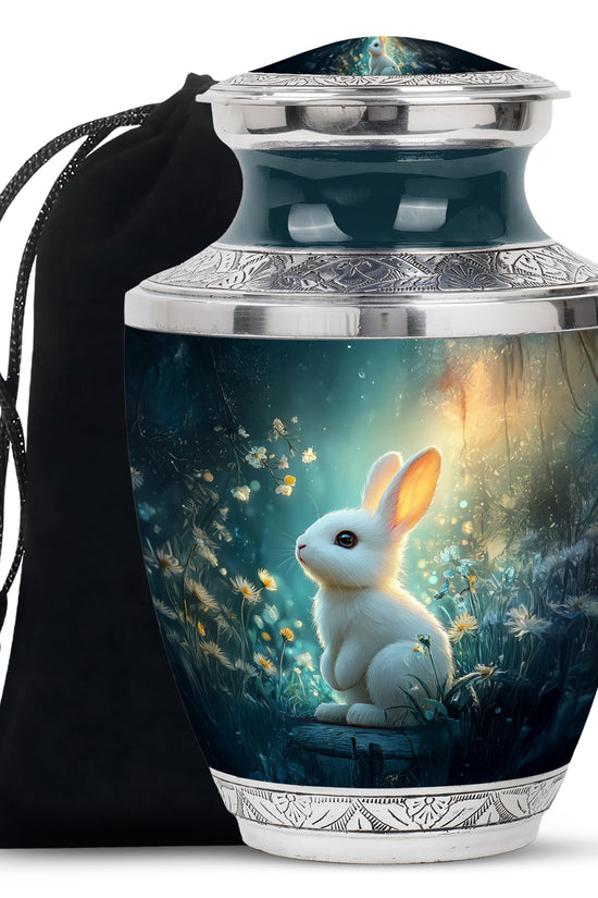 Cute Rabbit Memorial Urn - Bunny Cremation Urn For Human Ashes