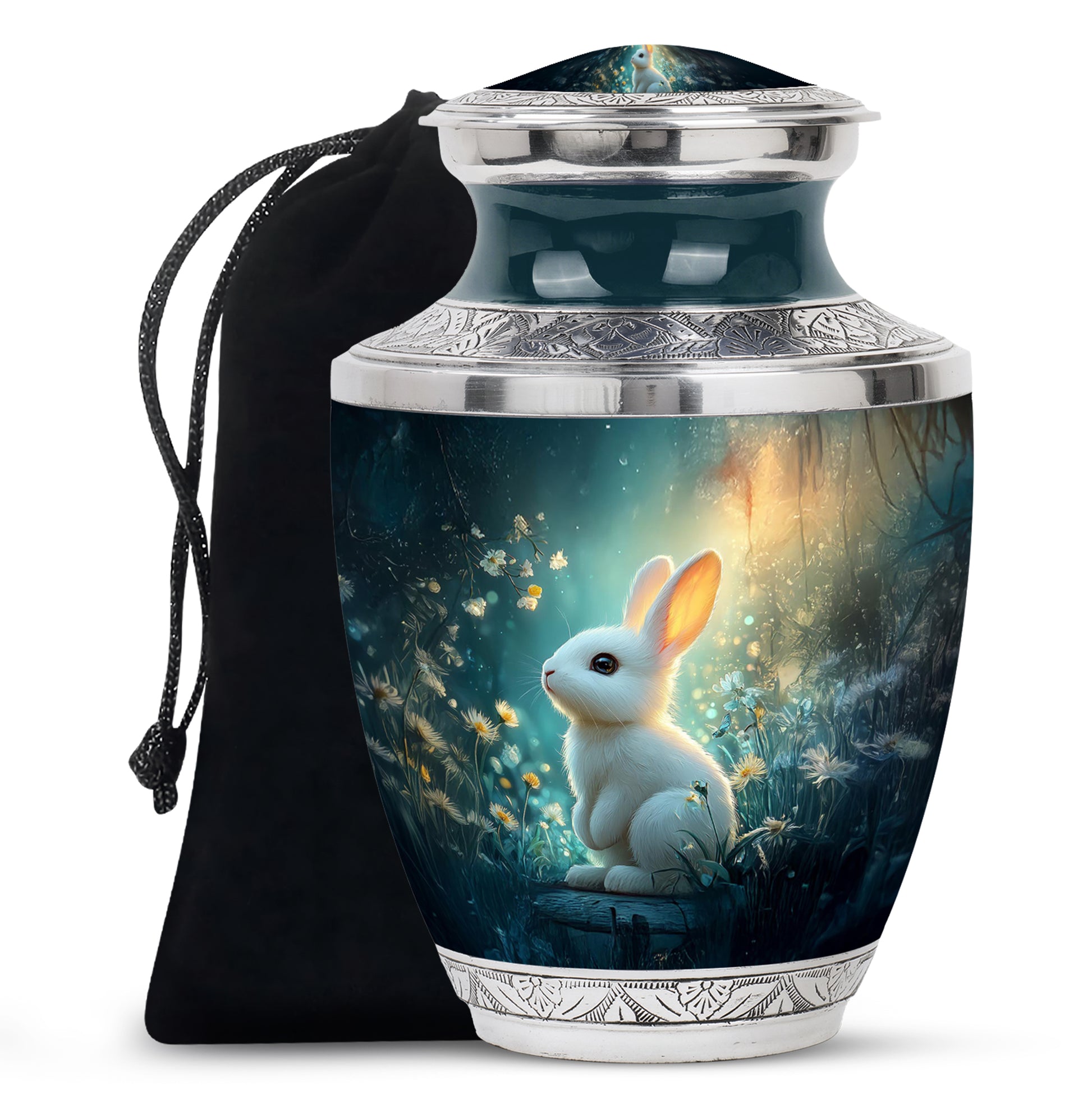 Cute Rabbit Memorial Urn - Bunny Cremation Urn For Human Ashes