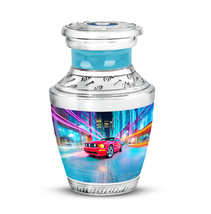 Personalized Magnificent Car Cremation Urns - Blue 10-inch, 200 cu in - Karyliz
