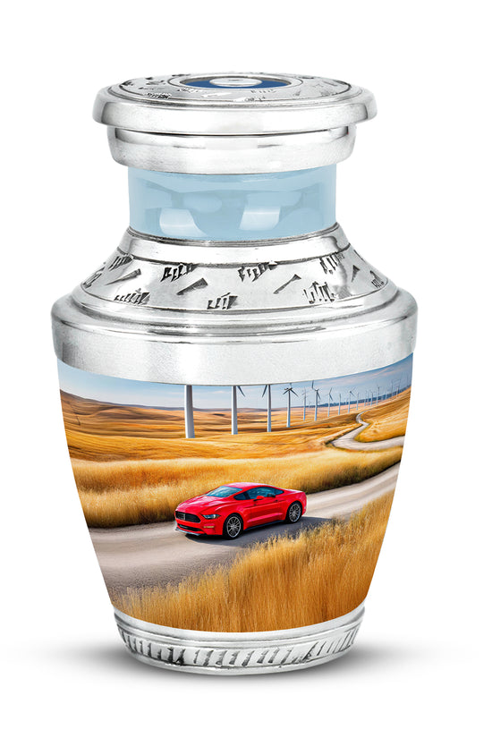 Remarkable Car Memorial Cremation Urns - Blue 10-inch, 200 cu in - Karyliz