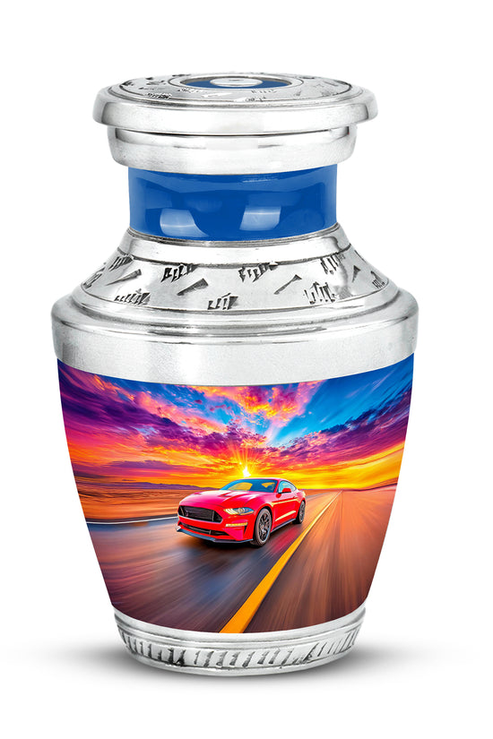 Blue Car Cremation Urns - Enduring Sentinel 10-inch, 200 cu in - Karyliz