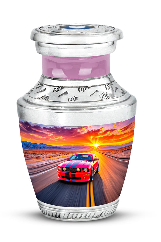 Pink Serene Car Memorial Urn for Ashes - 10-inch, 200 cu in - Karyliz