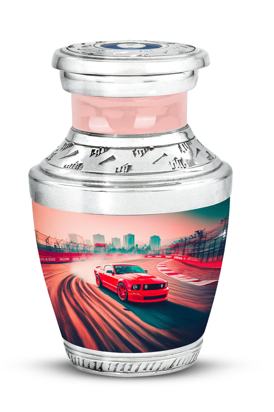 Everlasting Red Car Tribute Urn for Human Ashes - 10-inch, 200 cu in - Karyliz
