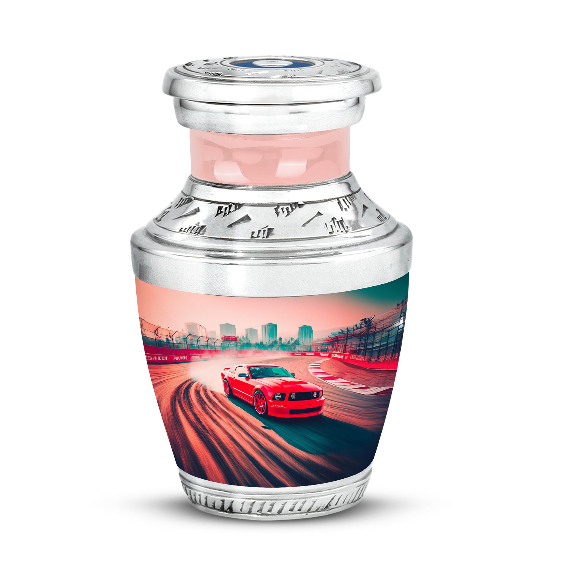 Everlasting Red Car Tribute Urn for Human Ashes - 10-inch, 200 cu in - Karyliz