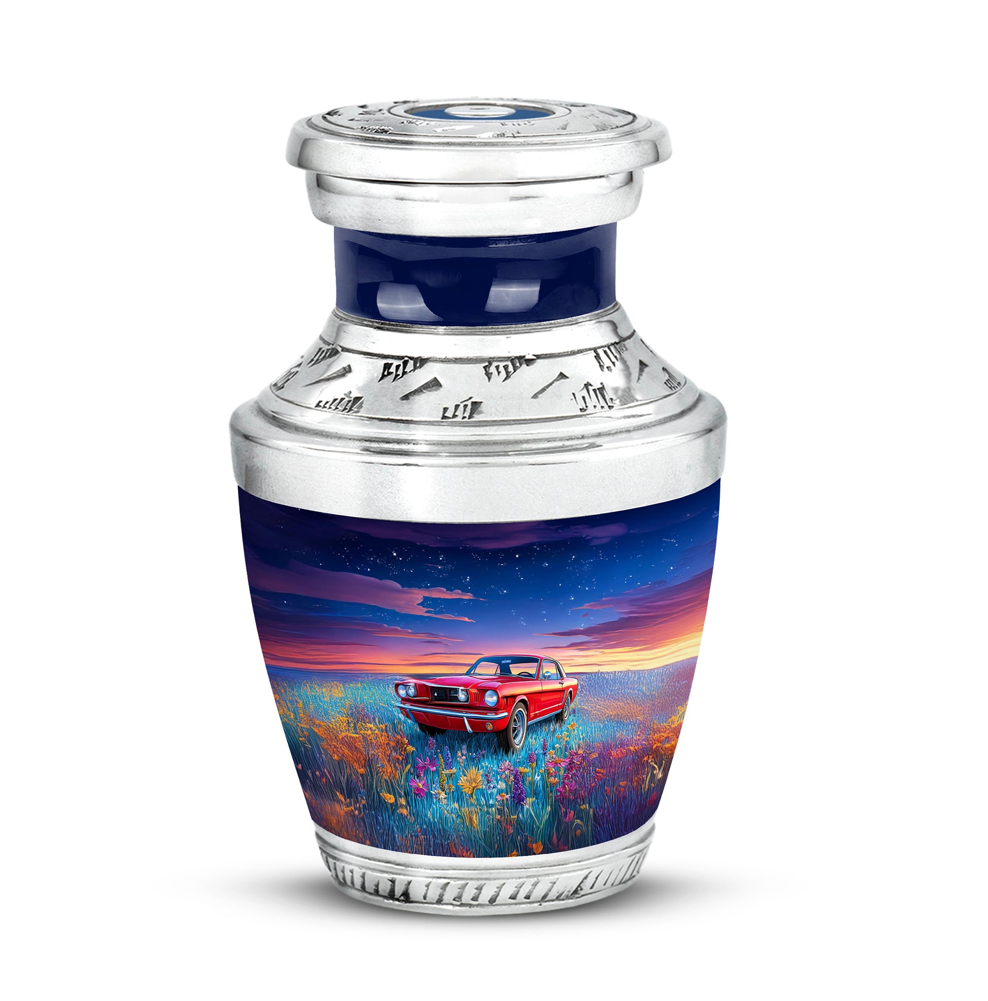 Remarkable Car Memorial Cremation Urns - Blue 10-inch, 200 cu in - Karyliz