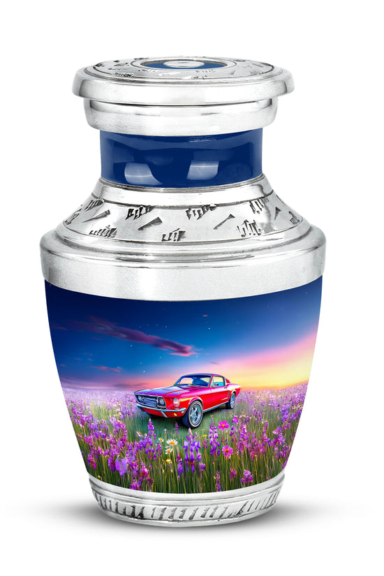 Divine Blue Car Cremation Urn for Ashes - 10-inch, 200 cu in - Karyliz