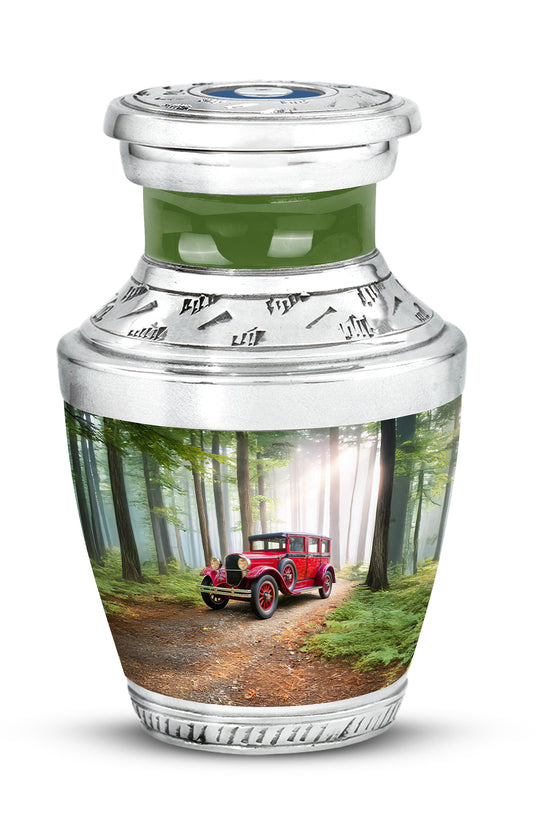 Personalized Green Cherished Car Cremation Urns for Human Ashes - 10-inch, 200 cu in - Karyliz