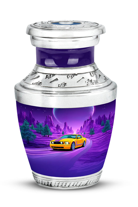 Timeless Blue Car Cremation Urn for Ashes - 10-inch, 200 cu in - Karyliz