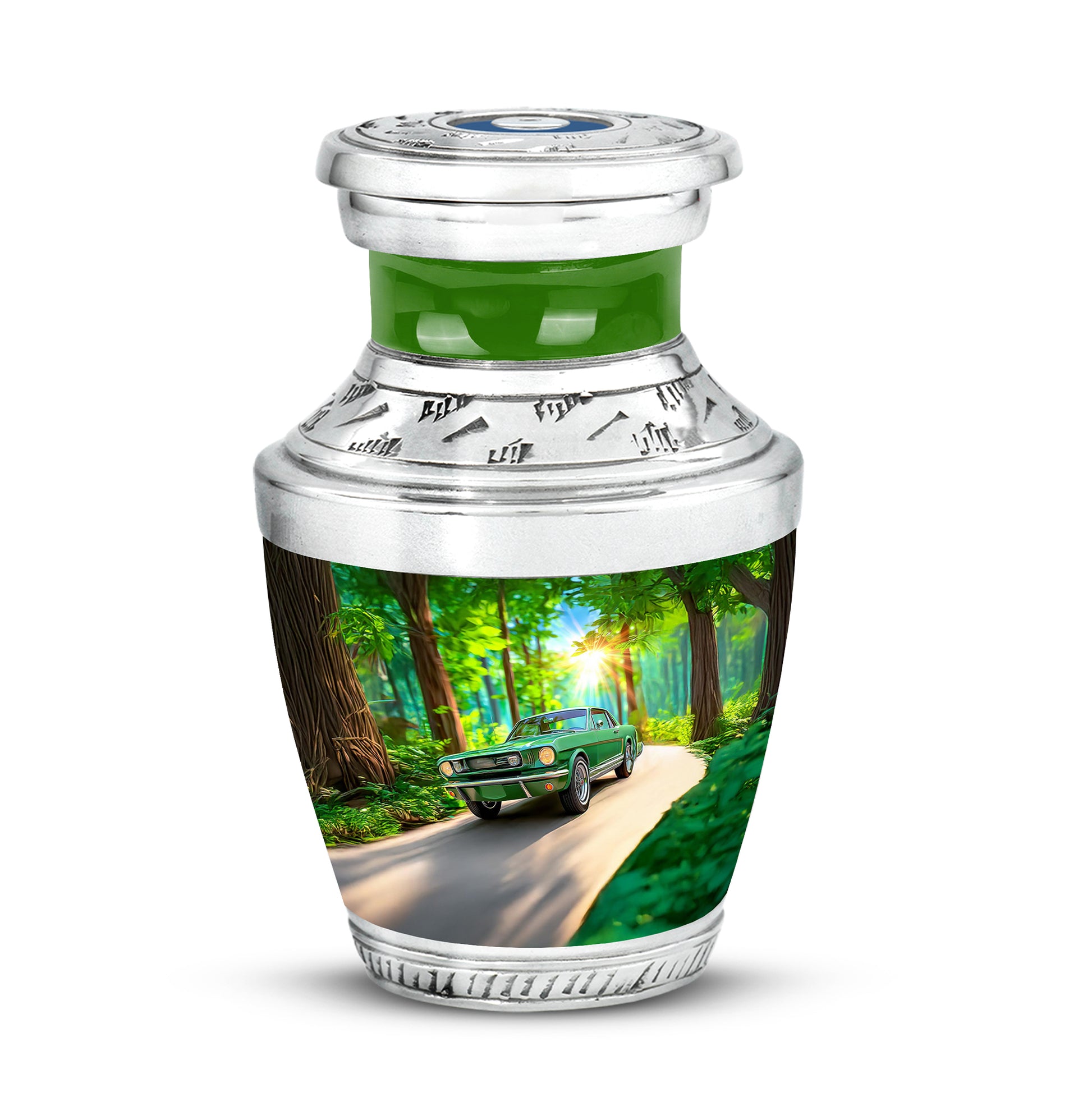 Everlasting Green Car Resting Place Urn for Human Ashes - 10-inch, 200 cu in - Karyliz