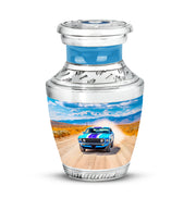 Blue Car Embrace Cremation Urns for Human Ashes - 10-inch, 200 cu in - Karyliz