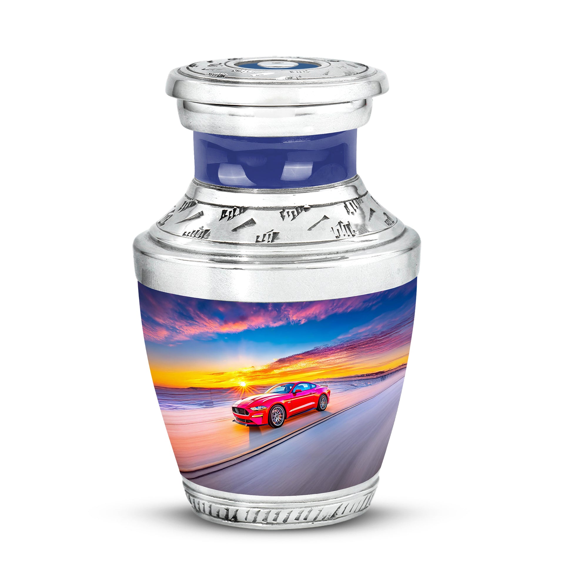 Ethereal Car Memorial Cremation Urns - Blue 10-inch, 200 cu in - Karyliz