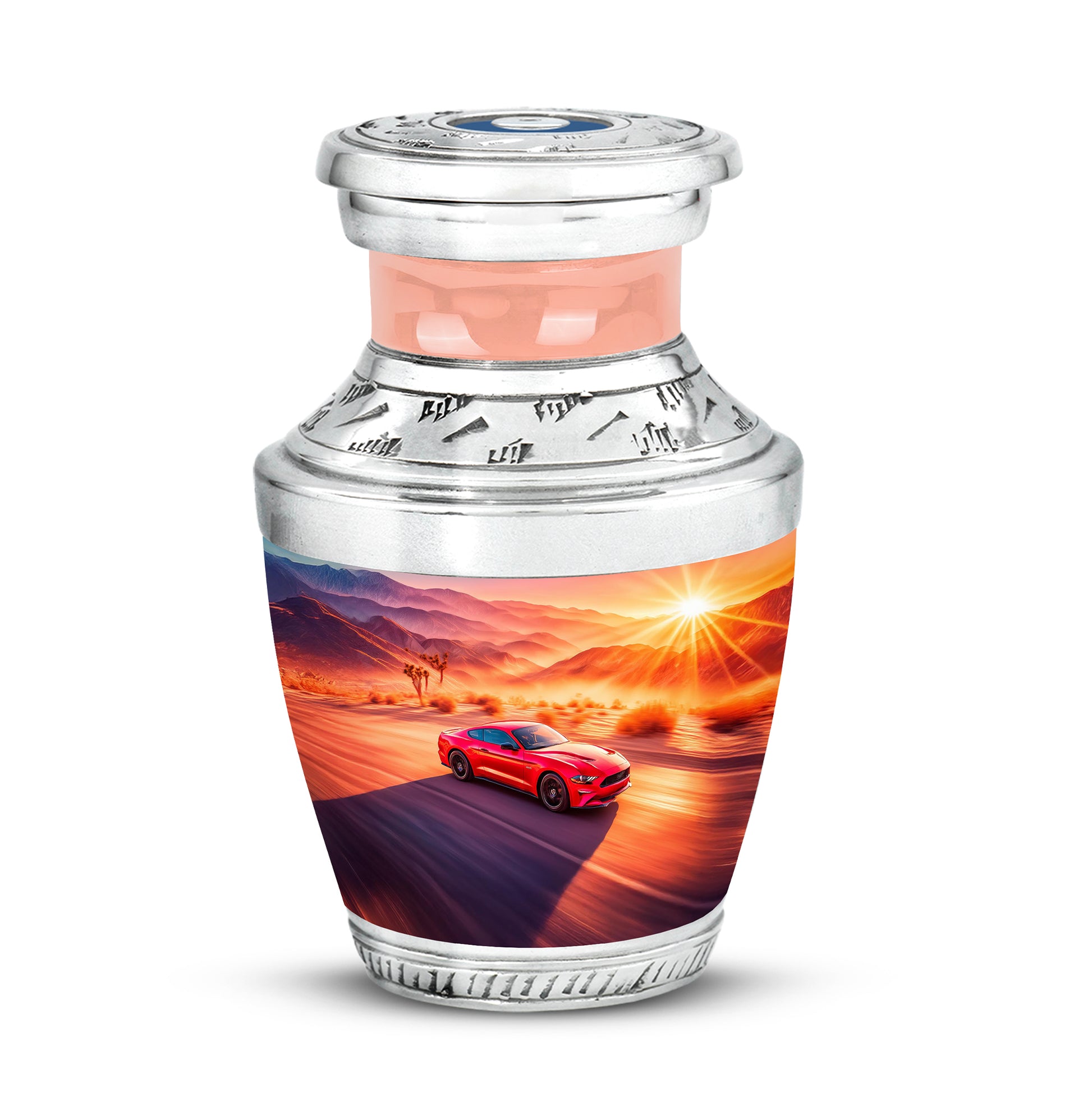 Pink Car Cremation Urns - Imperial Sentinel 10-inch, 200 cu in - Karyliz