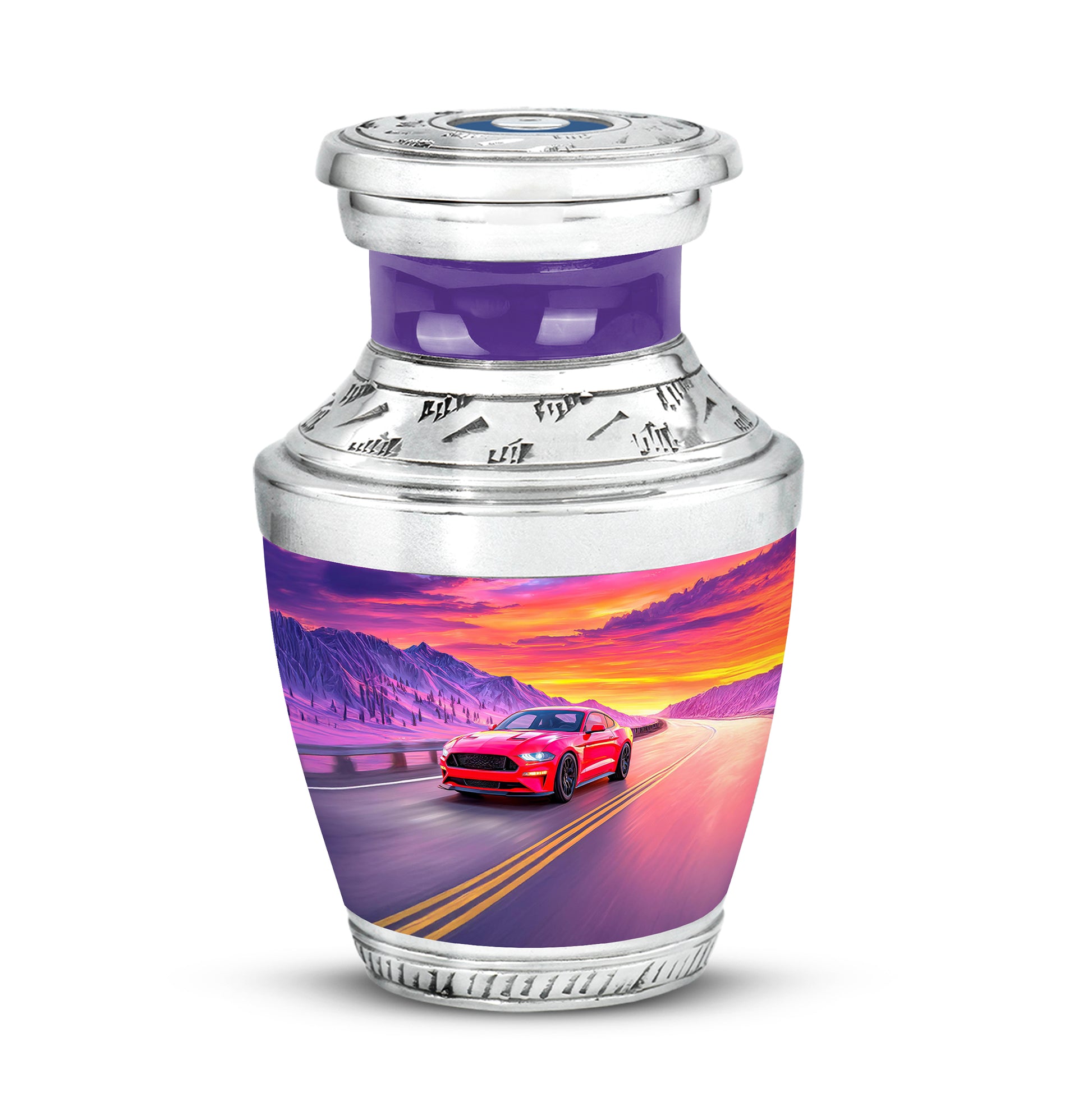 Blue Car Beacon Cremation Urns for Human Ashes - 10-inch, 200 cu in - Karyliz