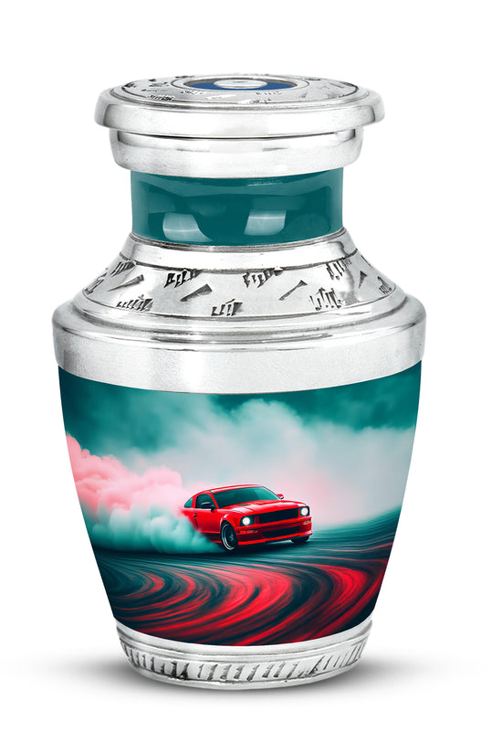 Personalized Seraphic Car Cremation Urns - Teal 10-inch, 200 cu in - Karyliz