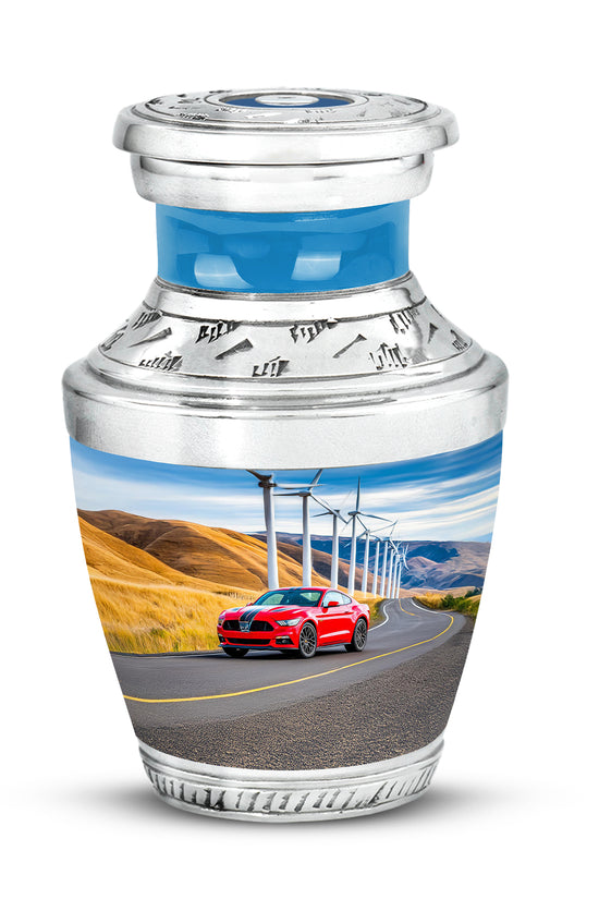 Blessed Car Cremation Urns for Human Ashes - Blue 10-inch - Karyliz