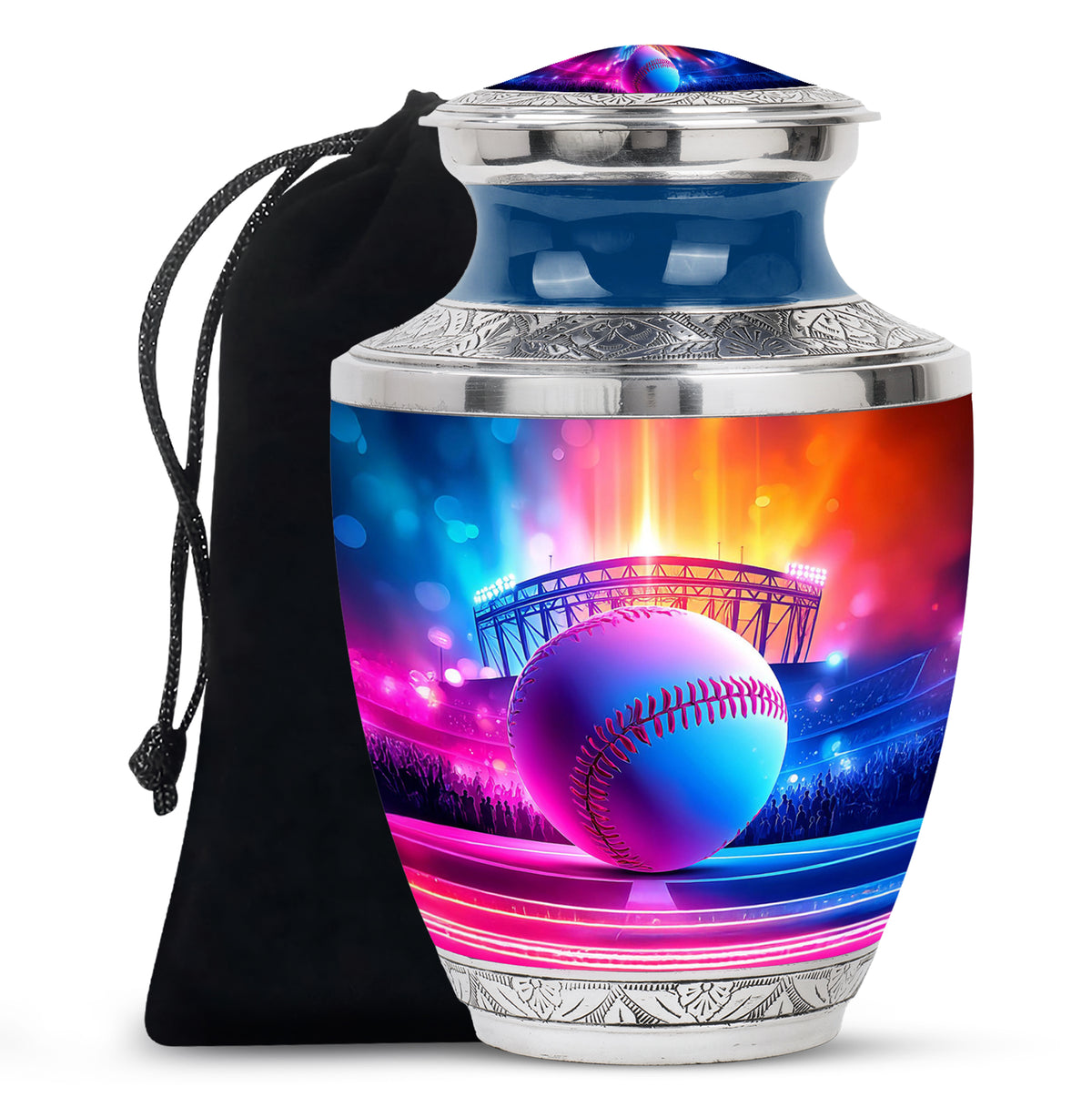 Baseball Theme Urn - Decorative Funeral Urn For Ashes
