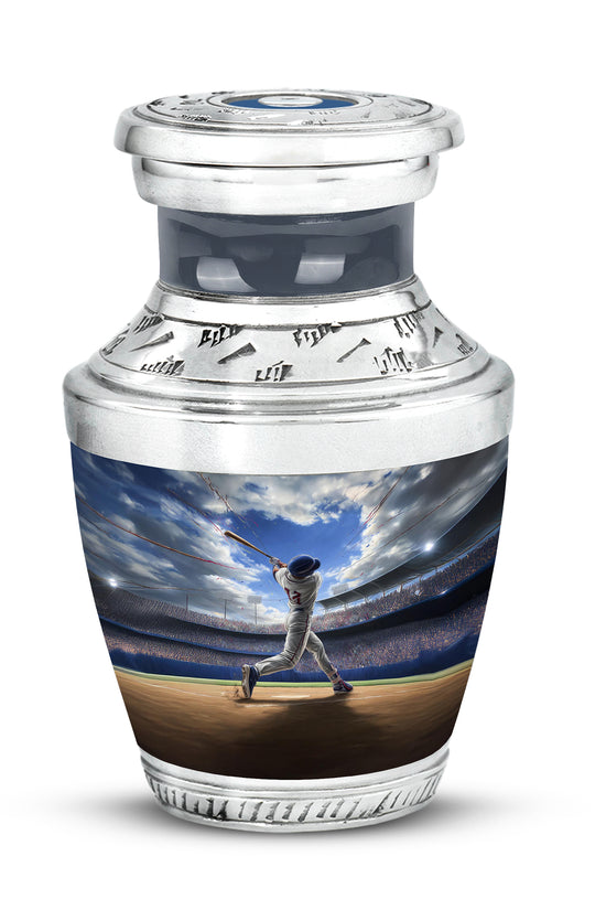 Blue Baseball Cremation Urns - Glorious Tribute 10-inch, 200 cu in - Yatskia