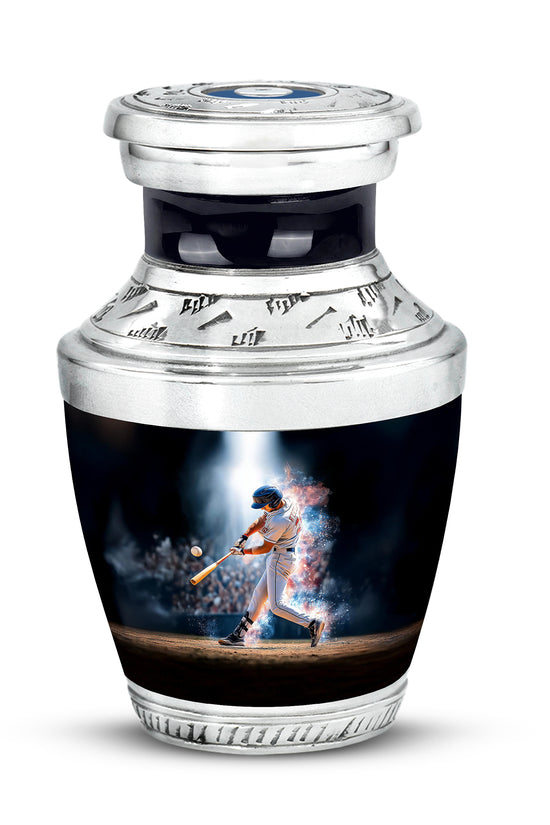 Black Baseball Reflection Cremation Urns for Human Ashes - 10-inch, 200 cu in - Yatskia