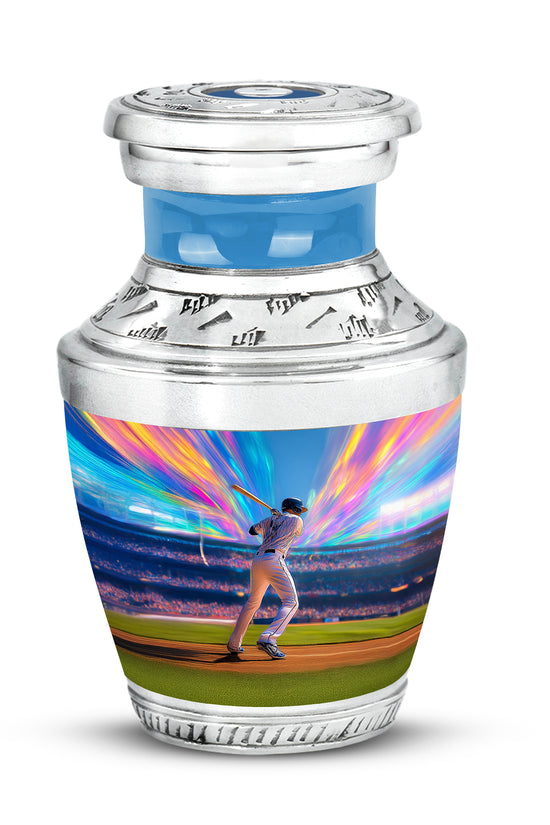 Personalized Baseball Cremation Urns - Eminent Blue 10-inch, 200 cu in - Yatskia
