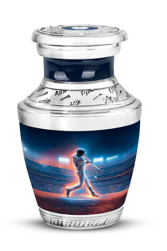 Personalized Eternal Baseball Cremation Urns - Blue 10-inch, 200 cu in - Yatskia
