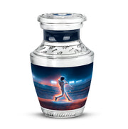 Personalized Eternal Baseball Cremation Urns - Blue 10-inch, 200 cu in - Yatskia