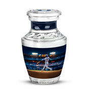 Illustrious Baseball Memorial Cremation Urns - Blue 10-inch, 200 cu in - Yatskia