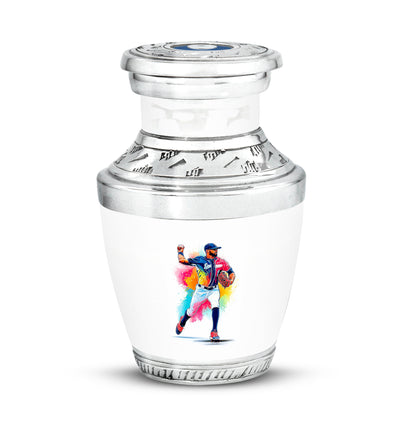 Inspiring White Baseball Keepsake Urn for Human Ashes - 10-inch, 200 cu in - Yatskia