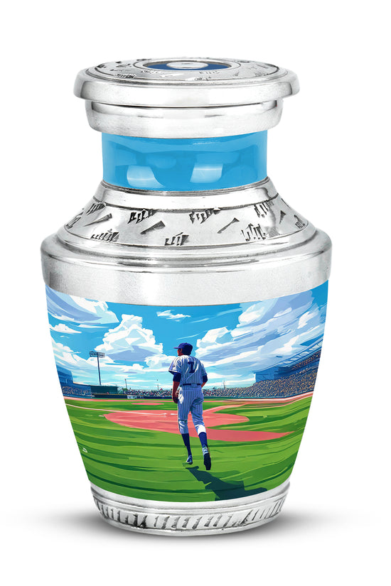 Sublime Baseball Cremation Urns for Human Ashes - Blue 10-inch - Yatskia