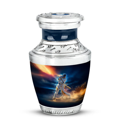 Personalized Blue Heavenly Baseball Cremation Urns for Human Ashes - 10-inch, 200 cu in - Yatskia