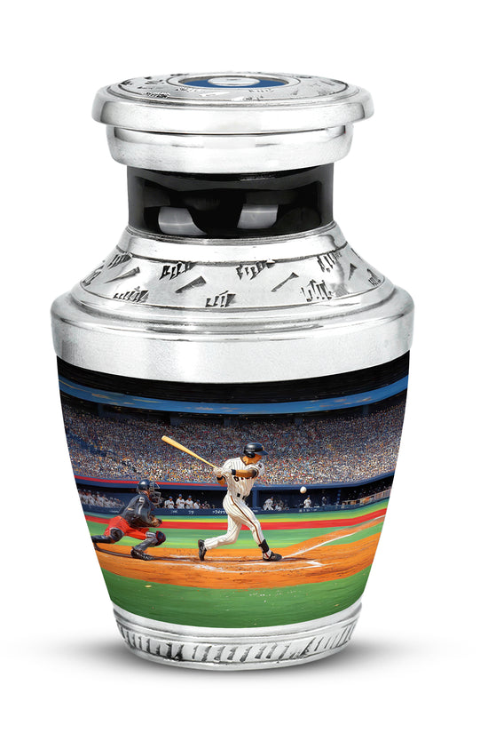 Lustrous Baseball Cremation Urns for Human Ashes - Black 10-inch - Yatskia